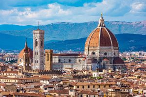 Vista della città e della Cupola di Brunelleschi a Firenze